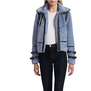 DH New York Faux Fur Moto Jacket